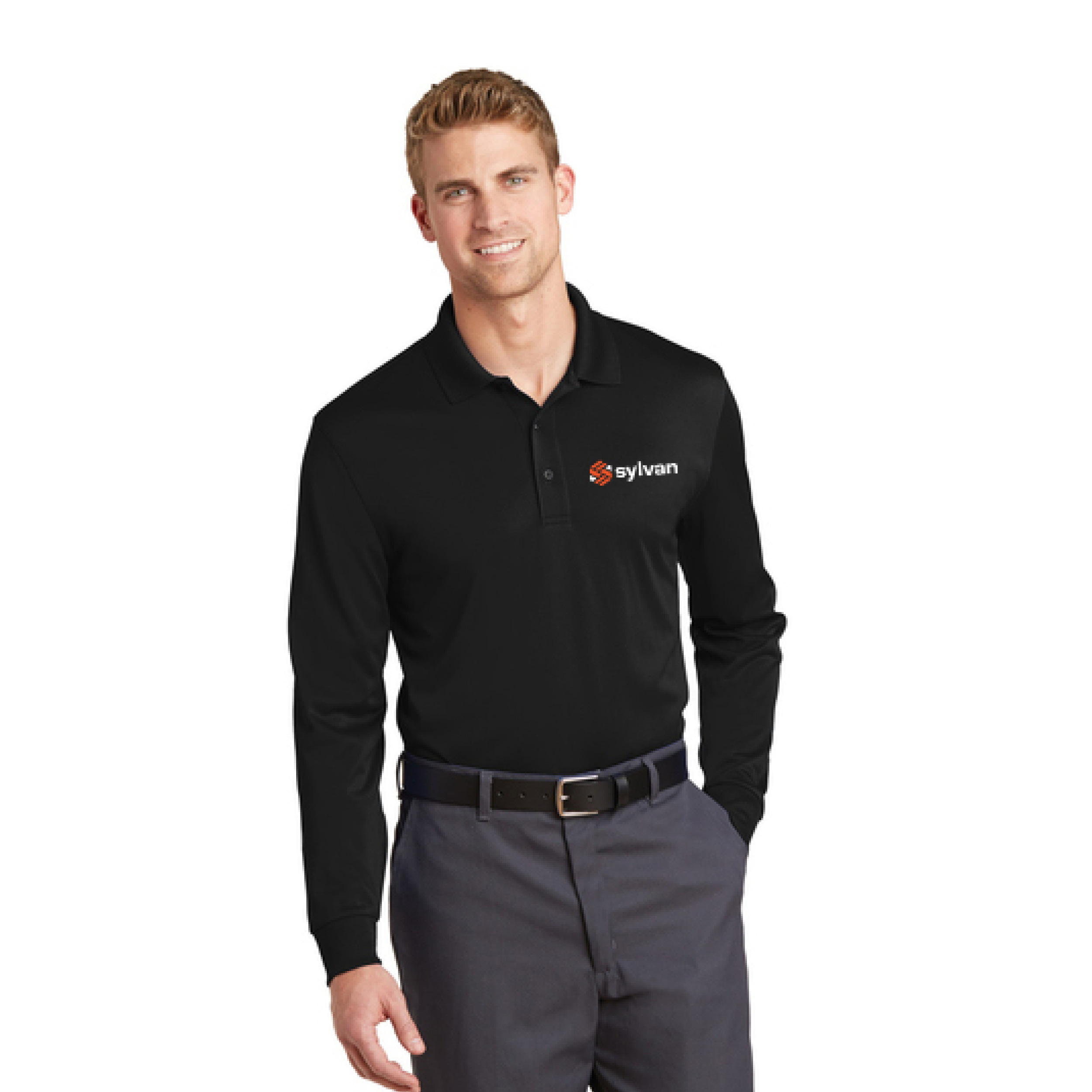 Sylvan CornerStone Select Snag-Proof Long Sleeve Polo
